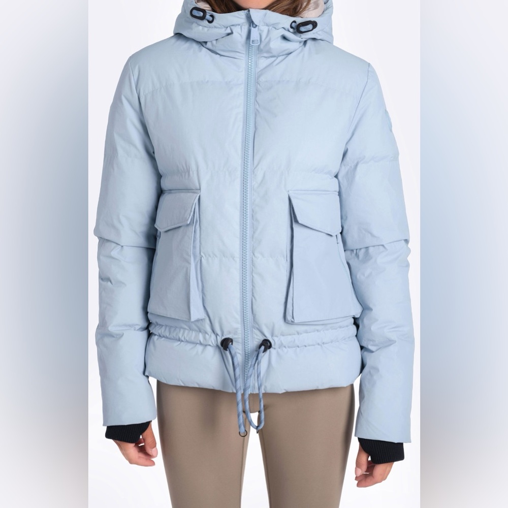Lole Light Blue Puffer Jacket with Hood